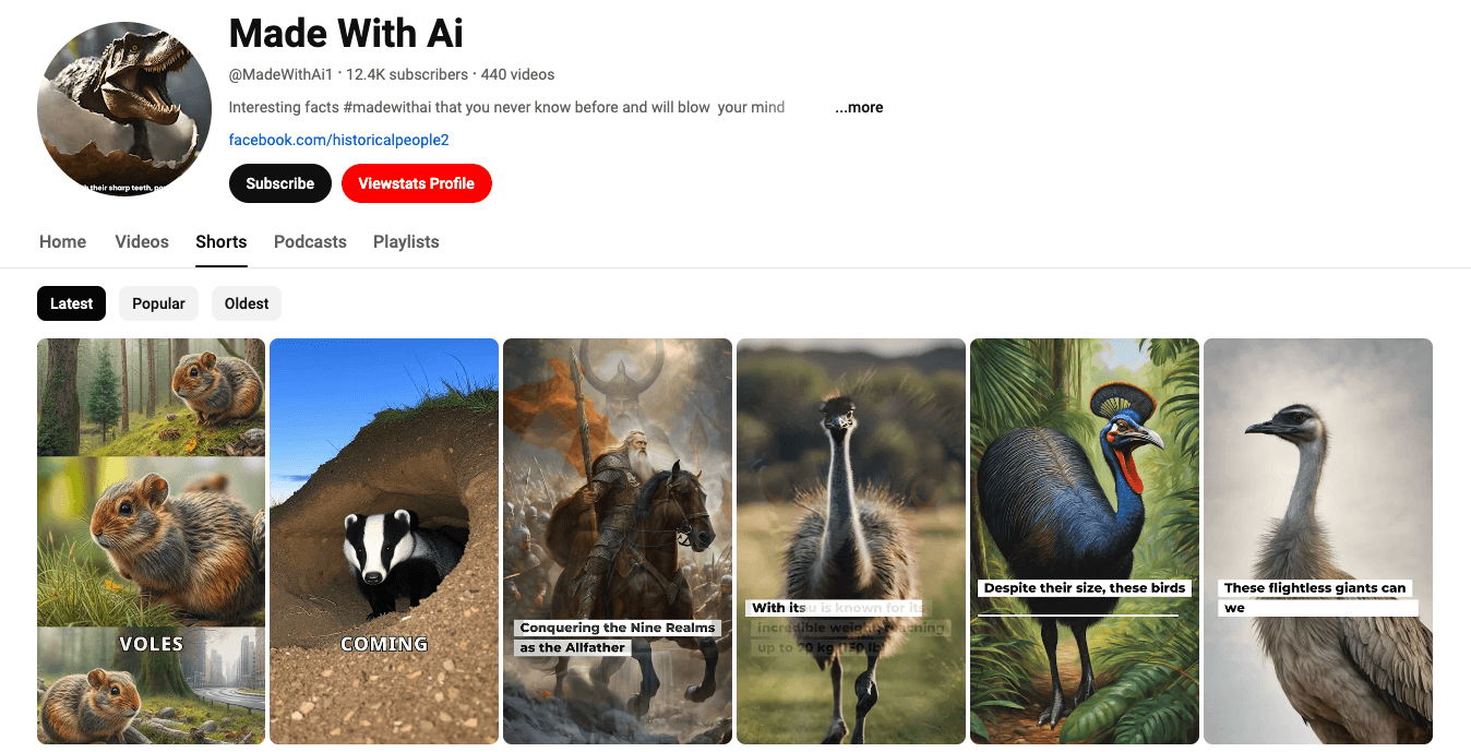 Made With AI YouTube channel